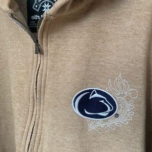 Penn State half zip tan sweatshirt